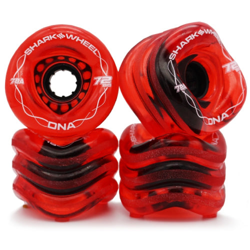 Shark Wheel DNA Wheels Transparent Red 72MM 78A