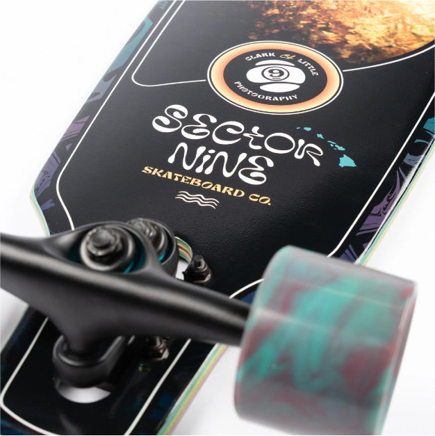 Sector 9 Fractal Shave Ice Sidewinder Longboard Complete 36" tail