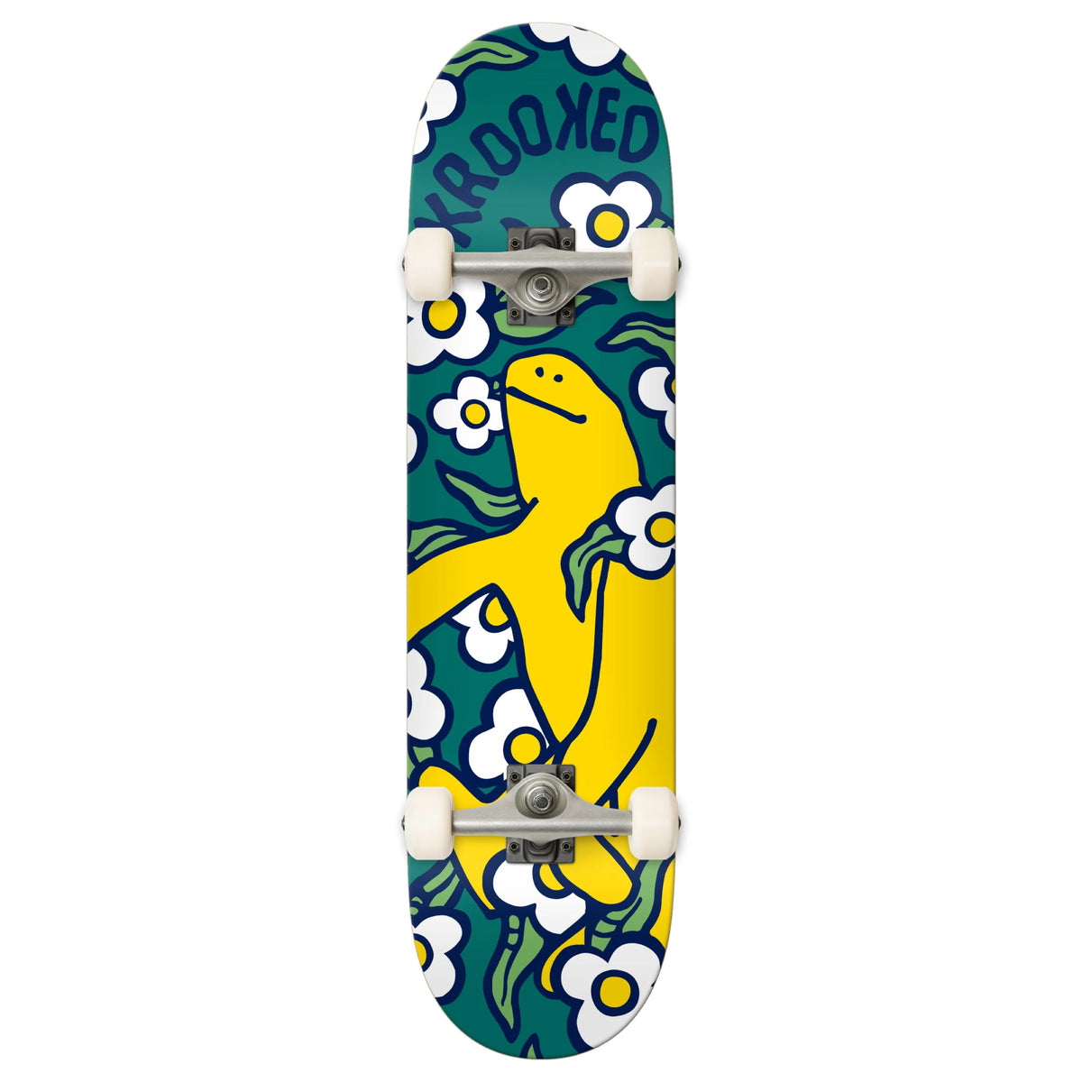 Krooked Shmoo Vibes Complete Skateboard Teal 7.3"