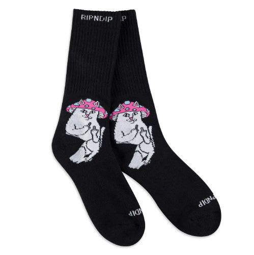 Rip N Dip Lord Shroomy Crew Socks - Black