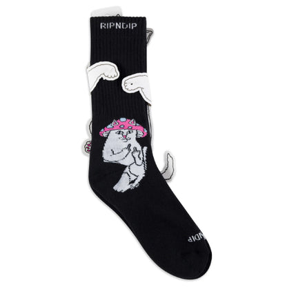 Rip N Dip Lord Shroomy Crew Socks - Black