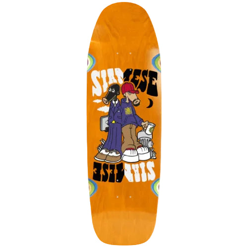 New Deal Siamese Skateboard Deck 9.62" orange veneer