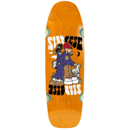 New Deal Siamese Skateboard Deck 9.62" orange veneer