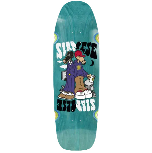 New Deal Siamese Skateboard Deck 9.62" teal veneer