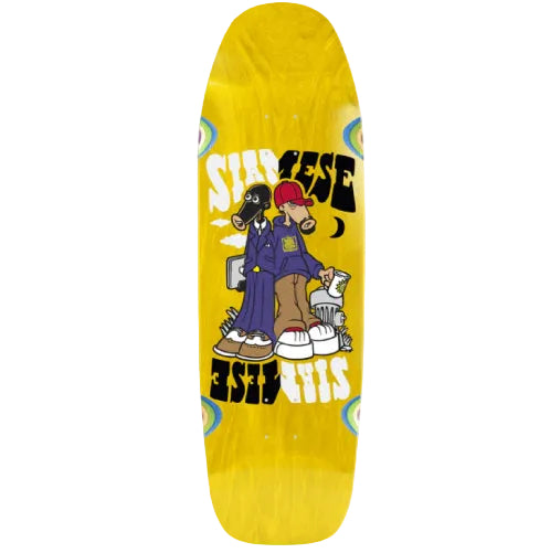 New Deal Siamese Skateboard Deck 9.62" yellow veneer