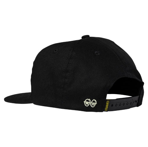 Krooked Side Eyes Snapback Hat - Black