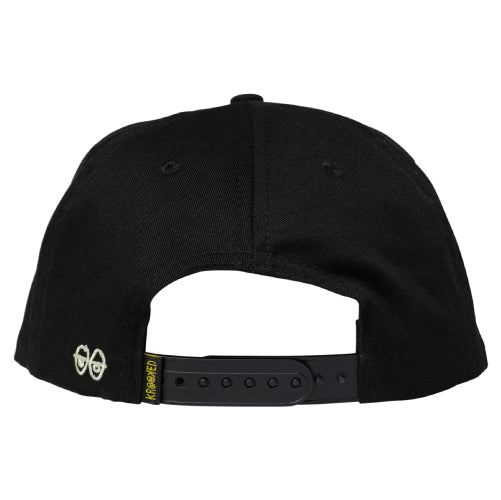 Krooked Side Eyes Snapback Hat - Black