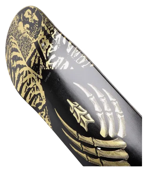 Powell Peralta Skeleton Flight Skateboard Deck Black/Gold Foil 8.63" nose