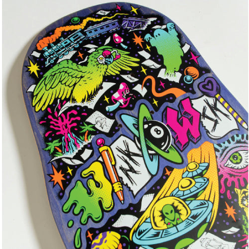 Santa Cruz Erick Winkowski Sketchbook Shaped Skateboard Deck 10.34"