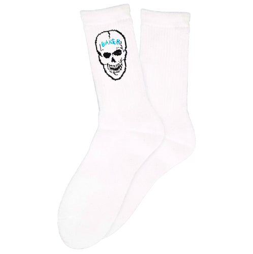 Baker 100% Skull Socks - White