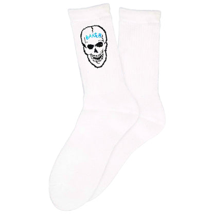 Baker 100% Skull Socks - White