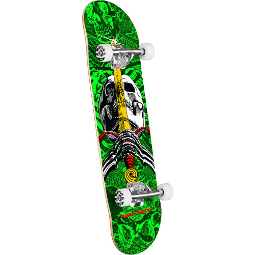 Powell Peralta Skull & Sword Complete Skateboard Green 8.0" full