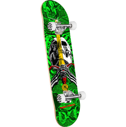 Powell Peralta Skull & Sword Complete Skateboard Green 8.0" full