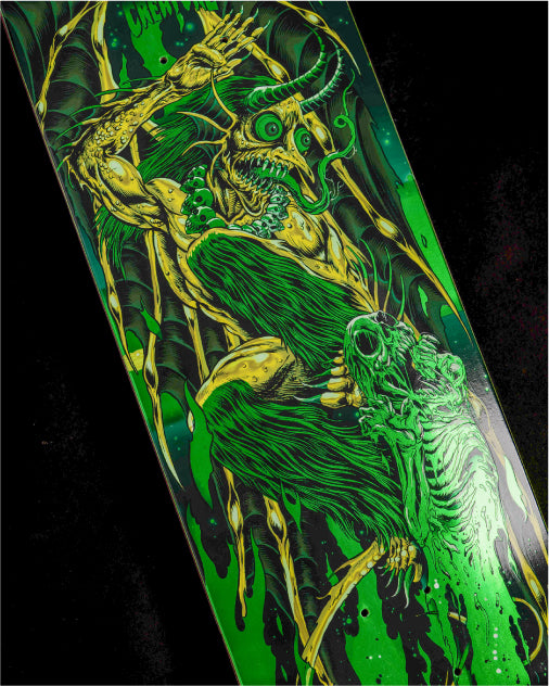 Creature VX Worthington Skullburn Foil Skateboard Deck 8.6" graphic
