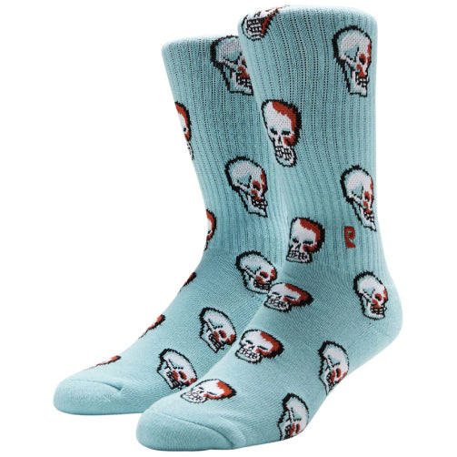Psockadelic Skulls Blue Crew Socks