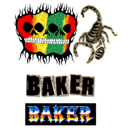 Baker Skulls N Stuff Stickers