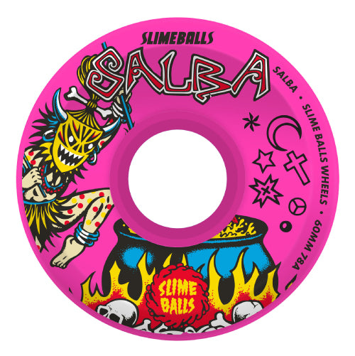 Santa Cruz OG Slime Balls Salba Witch Doctor Reissue Skateboard Wheels 60MM 78A outside