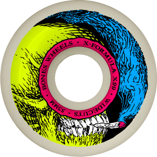 Bones XF V6 Widecut Smokin Skull Wheels 99A
