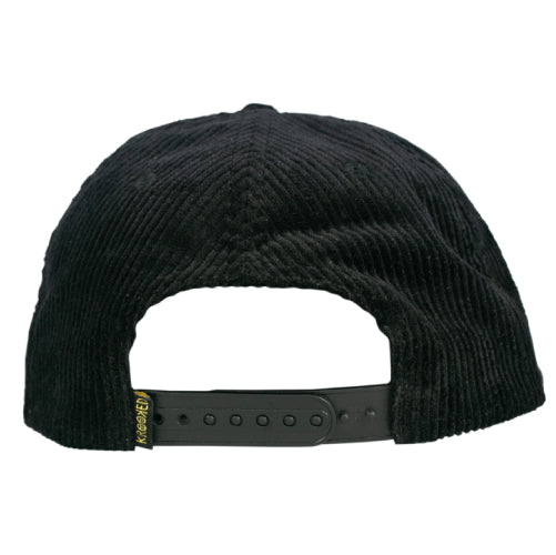 Krooked X Quarter Snacks Snack Birds Corduroy Snapback Hat - Black back