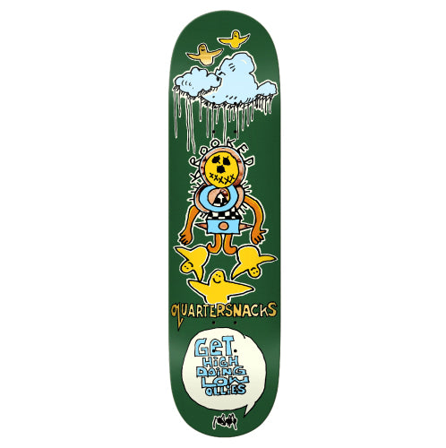 Krooked X Quarter Snacks Get High Skateboard Deck 8.25" full