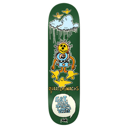 Krooked X Quarter Snacks Get High Skateboard Deck 8.25" full