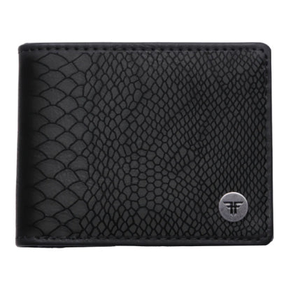 Fallen Snakeskin Bi-Fold Wallet - Black