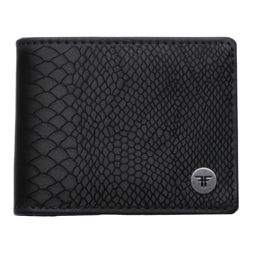 Fallen Snakeskin Bi-Fold Wallet - Black