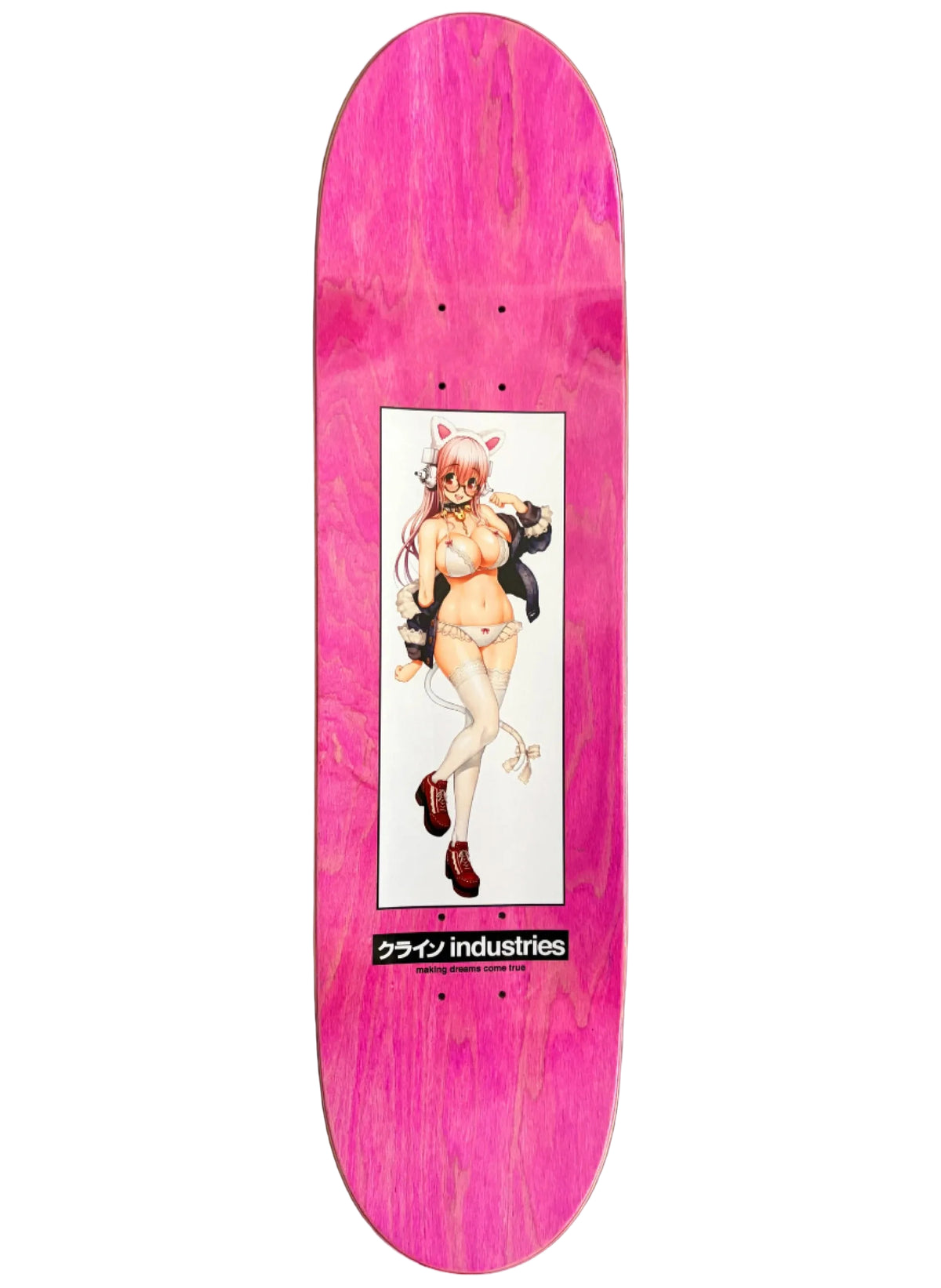 Hook-Ups Jeremy Klein Sonico Cat Girl Skateboard Deck 8.5" top full