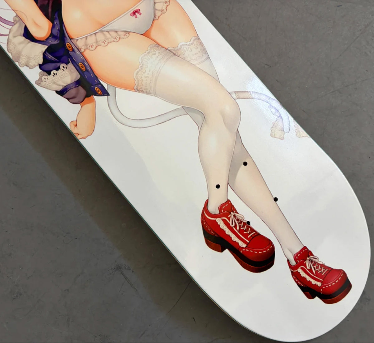 Hook-Ups Jeremy Klein Sonico Cat Girl Skateboard Deck 8.5" tail
