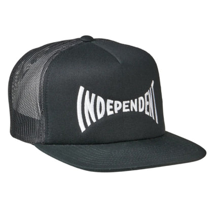 Independent Span Trucker Snapback Hat - Black