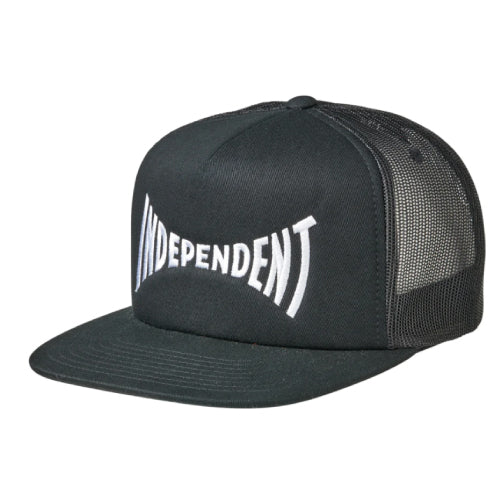 Independent Span Trucker Snapback Hat - Black