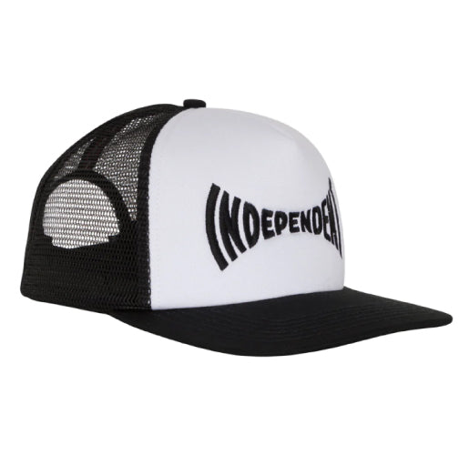 Independent Span Trucker Snapback Hat - White/Black