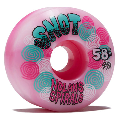 Snot Wide Boys Nolan Houghton Spirals Wheels Pink/White Swirl 58MM 99A