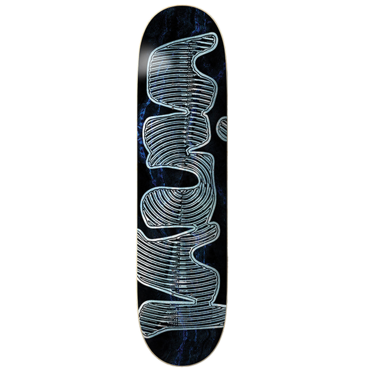 Vinyl Spiral Blue Marble Skateboard Deck 8.25"