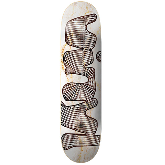 Vinyl Spiral White Marble Skateboard Deck 8.5"