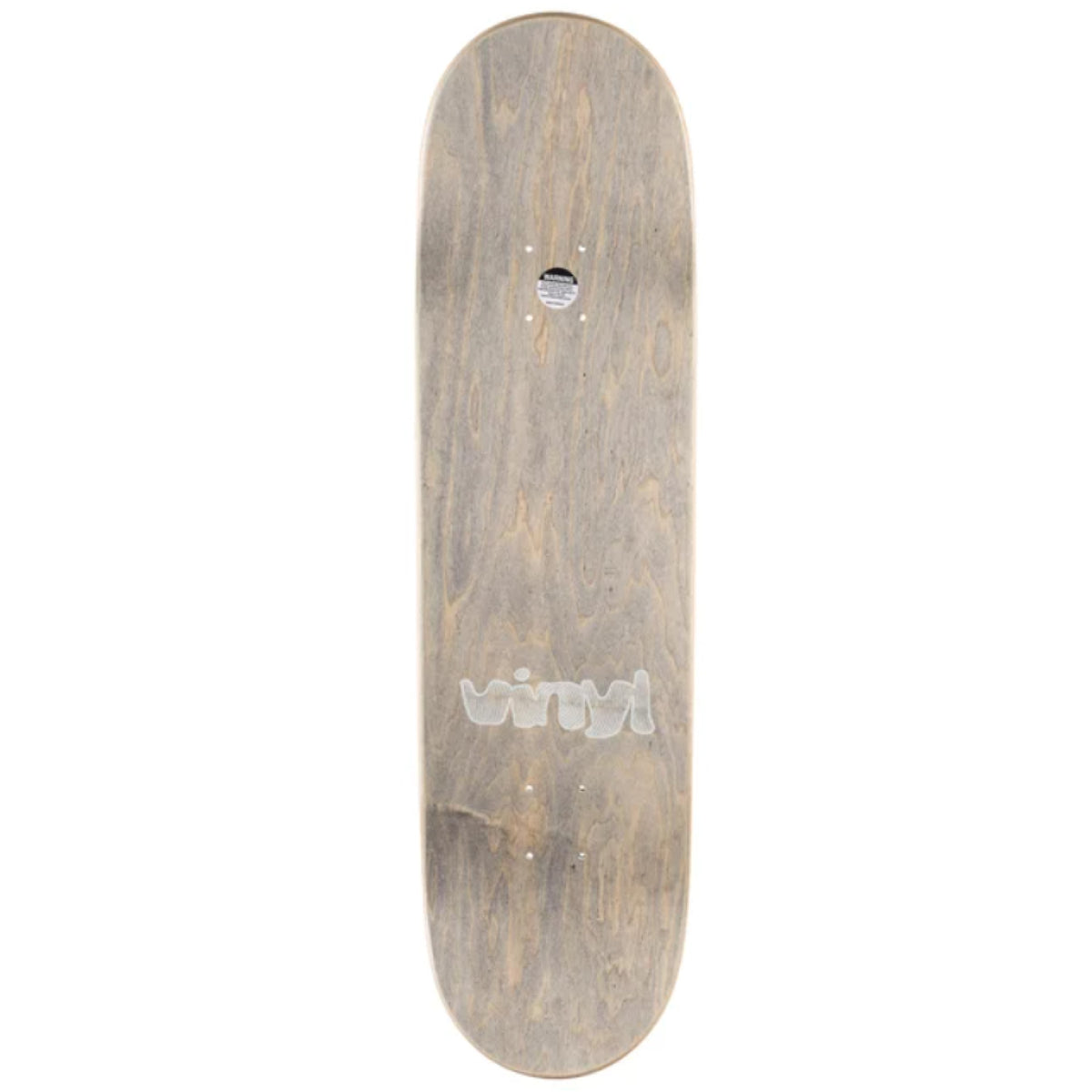 Vinyl Spiral White Marble Skateboard Deck 8.5" top