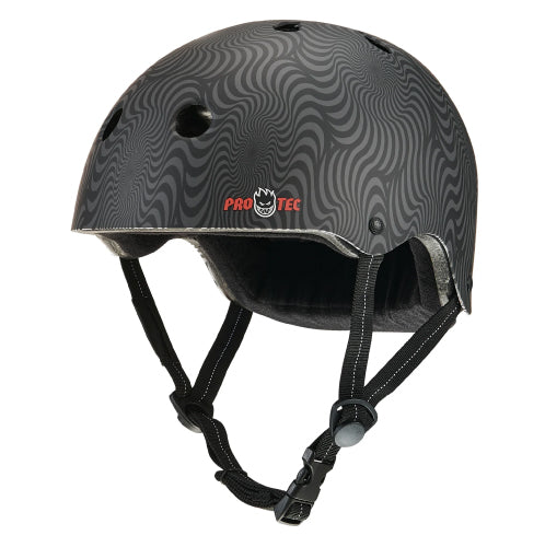 Pro-Tec X Spitfire Low Pro Certified Skate Helmet black swirl profile