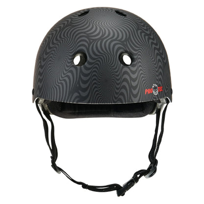 Pro-Tec X Spitfire Low Pro Certified Skate Helmet black swirl front