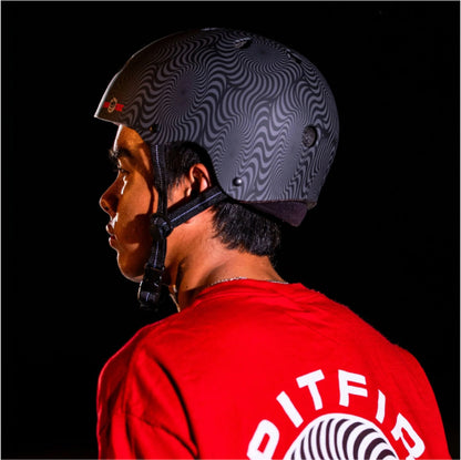 Pro-Tec X Spitfire Low Pro Certified Skate Helmet black swirl 