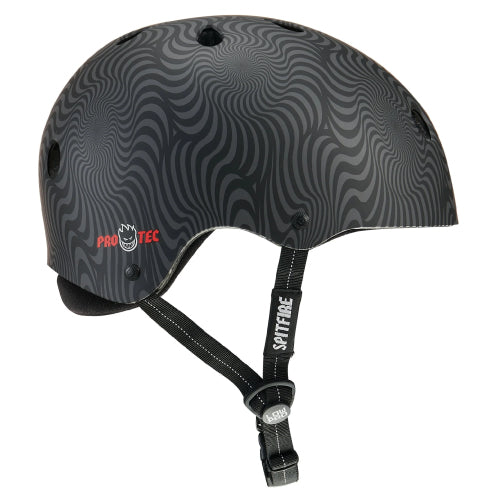 Pro-Tec X Spitfire Low Pro Certified Skate Helmet black swirl side