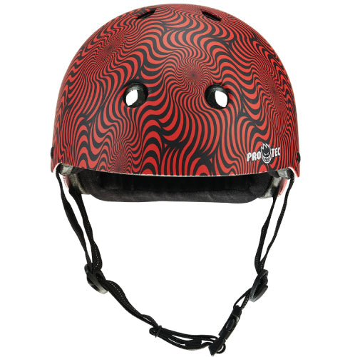 Pro-Tec X Spitfire Low Pro Certified Skate Helmet red swirl front