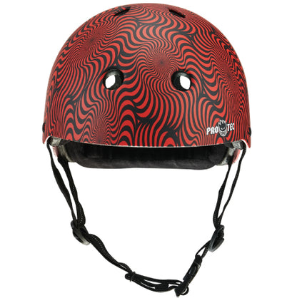 Pro-Tec X Spitfire Low Pro Certified Skate Helmet red swirl front