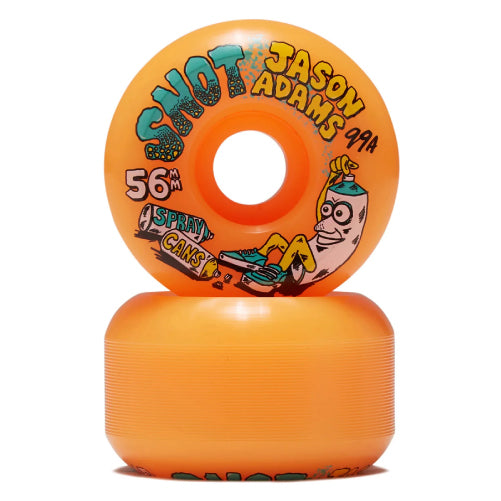 Snot Conical Jason Adams Spray Cans Wheels Neon Orange 56MM 99A ride patch