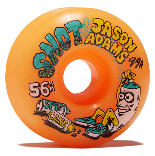 Snot Conical Jason Adams Spray Cans Wheels Neon Orange 56MM 99A