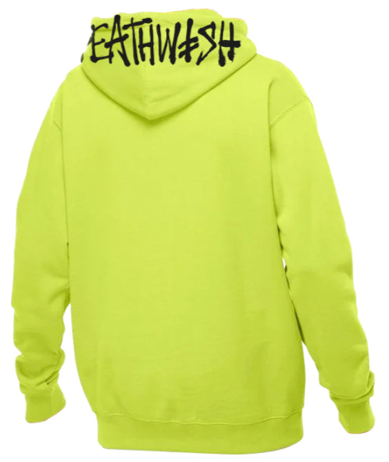 Deathwish Deathspray Hoodie - Safety Green back