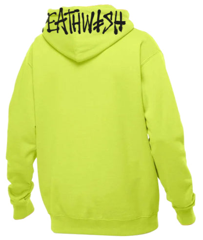 Deathwish Deathspray Hoodie - Safety Green back