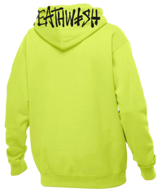 Deathwish Deathspray Hoodie - Safety Green back