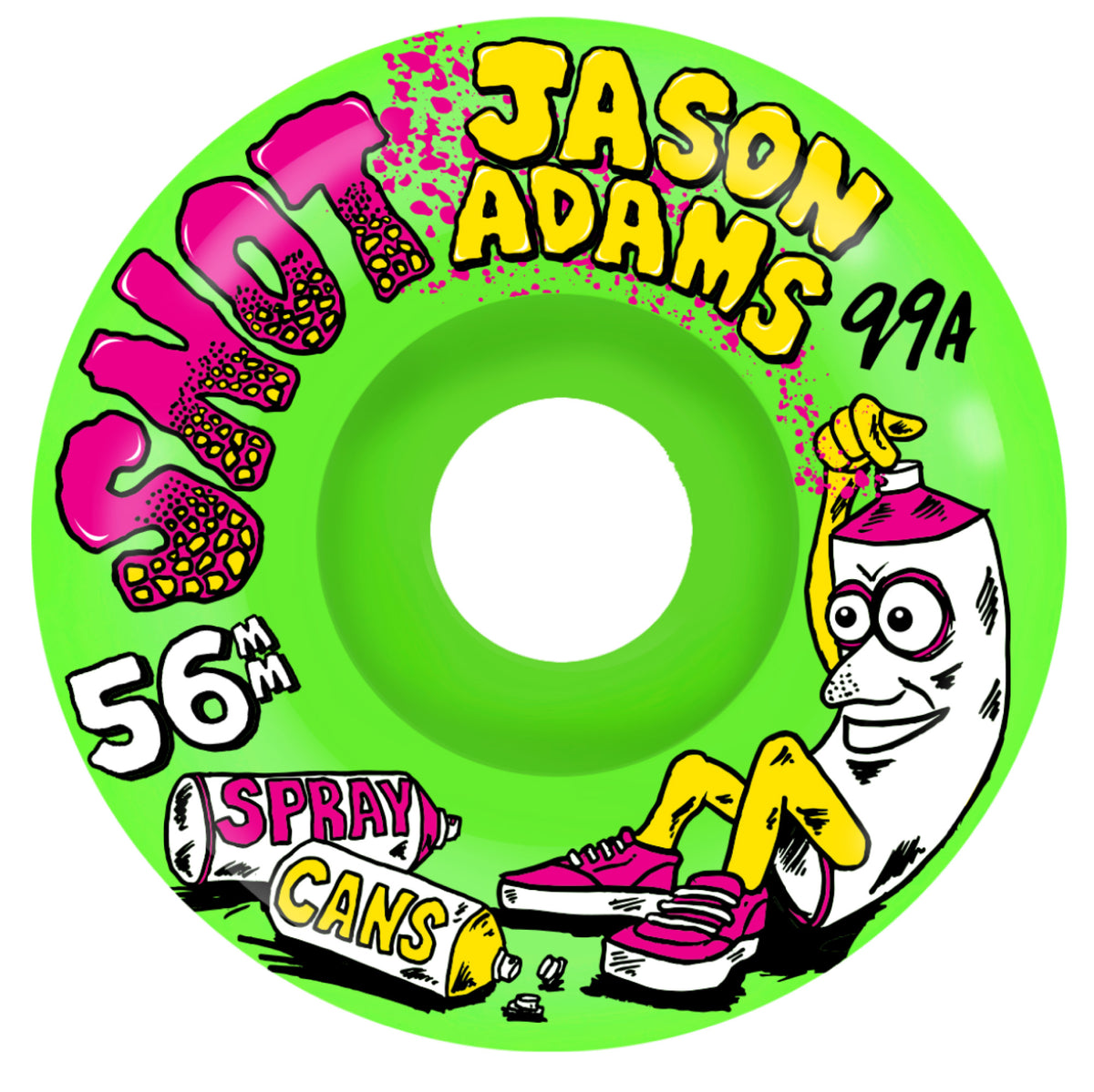Snot Conical Jason Adams Spray Cans Wheels 56MM 99A green