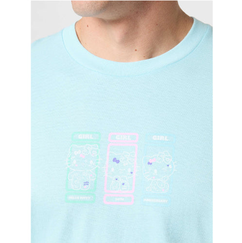 Girl X Hello Kitty 50th Anniversary Squad Tee - Powder Blue