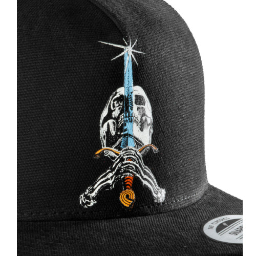 Powell Peralta Skull & Sword Trucker Snapback Hat - Black